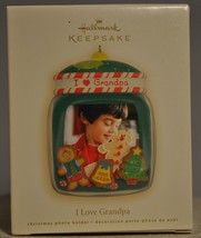 Hallmark - I Love Grandpa Cooke Jar - Photo Holder - 2008 Keepsake Ornaments - £9.15 GBP
