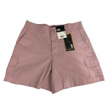 Lee Women’s 5 Inch Soft Mauve Cargo Shorts Comfort Waistband Size 4 - $29.42