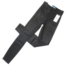 NWT 7 For All Mankind High Waist Skinny in B(air) Black Coated Stretch Jeans 24 - £48.28 GBP