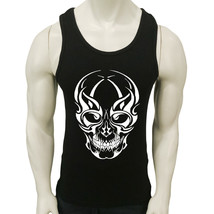 NWT DEATH SKULL DARK HORROR SCARY GOTHIC MEN&#39;S TANK TOP SIZE S M L XL - £10.65 GBP