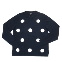 NWT J.Crew Everyday Cashmere Crewneck in Navy Ivory Polka Dot Sweater L - $91.08