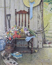 Norman Rockwell - &quot;Spring Flowers&quot;  - Framed Picture - 20&quot; x 16&quot; - £47.05 GBP
