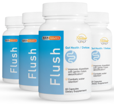 4 Pack Flush, helps digestion detox &amp; combats water retention-60 Capsule... - $126.71