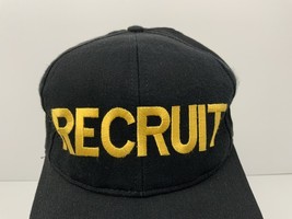 Vintage USA Hat Recruit Military Snapback Cap Embroidered Logo Shallow S... - $314.97 MXN