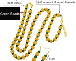 Ecklace and 23cm ball bracelets earrings for women african gold color rosary beads thumb155 crop