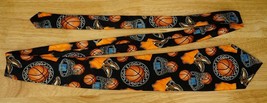 Vintage Men&#39;s Necktie Tie Steven Harris Hand Made Basketball Theme Pattern - $12.86