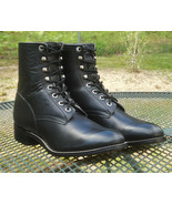 JUSTIN Leather Paddock Jodhpur BOOTS Western Classic Lace up ROPER Youth 5D - €30,07 EUR
