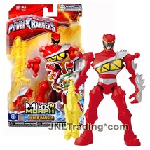 Year 2015 Saban&#39;s Power Rangers Mixx N Morph 7&quot; Figure - Dino Charge RED RANGER - £27.40 GBP