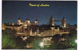 United Kingdom UK Postcard London Tower Bridge At Night - £2.34 GBP