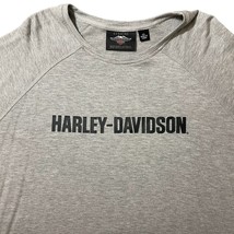 Harley Davidson Horizontal Logo Pullover Shirt High Low Hem Heather Gray... - $36.77