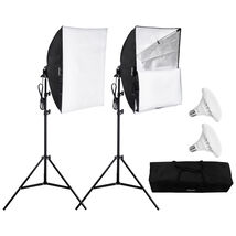 VEVOR Softbox Lighting Kit, 24" x 24", Softbox with 30W 5500K LED Bulbs - $49.99