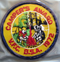 BOY SCOUT 1972 Campers Award, Valley Forge Council - $5.36