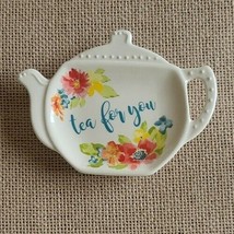 Pioneer Woman ~ &quot;Tea For You&quot; ~ Wildflower Whimsy ~ Stoneware ~ Tea Bag ... - £18.09 GBP