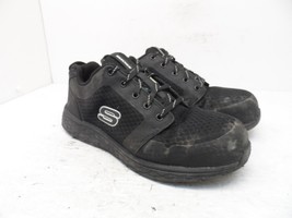 Skechers Work Men&#39;s Aluminum Toe Sp Athletic Work Shoe 99999068 Black 8M - £30.84 GBP