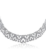 Authenticity Guarantee 
4 Carat Genuine Diamond Necklace Graduated Heart... - £4,692.77 GBP