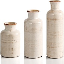 Eyamumo Ceramic Vase For Décor Set Of 3 Large Small Vase, Ceramic, Bookshelf. - £33.96 GBP