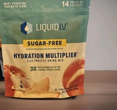 Liquid I.V. Sugar Free Hydration Multiplier Drink Mix White Peach 14 Exp 10/2025 - $22.77