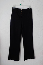 House of Harlow 1960 Black Pants Size 8 Brown Button Wide Leg High Waist... - £39.42 GBP