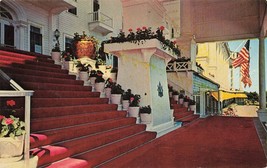 Mackinac Island MI, Entrance To Grand Hotel, Porch, Chrome Michigan Postcard M9 - £5.51 GBP