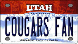 Cougars Fan Utah Novelty Mini Metal License Plate Tag - £11.94 GBP