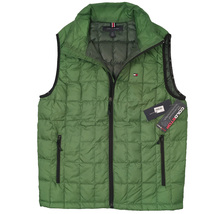 NEW $159 Tommy Hilfiger Puffer Vest! Green With Tommy Flag Quilted Light... - $89.00