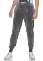 New Dkny Donna Karan Gray Velour Jogger Embellished Pants Size Xl $69 - £42.47 GBP