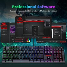 REDRAGON K565-RGB RED SWITCHES MECHANICAL 104 KEY KEYBOARD - $29.69