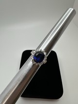Vintage Silver Blue Stone Ring Size 5.25 - $16.04 CAD