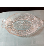 Vintage Pressed Glass Divided Relish Dish 10&quot; x 6.5&quot; - $12.28 CAD