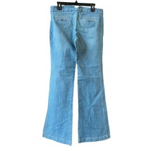 Theory NWT $155 Low Rise Flare Leg Denim Trousers Jeans Light Wash Tamar... - £42.58 GBP