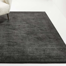 New Baxter Carbon Black Modern Design Handmade Tufted 100% Woolen Area Rugs - £137.62 GBP+
