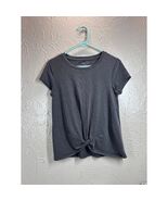 Athleta Essence Twist Tee in Black Heather Short Sleeve Activewear Size XS - $30.82 CAD