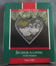 Hallmark Twelve Days of Christmas 1989 #6 in Series with Box Six Geese A-Laying - £3.19 GBP