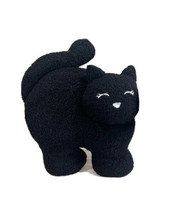Martha Stewart Plush Black Cat Halloween Decor Weighted Door Stop New - £24.10 GBP