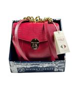 DIVINA FIRENZE Trilli Convertible Embossed Leather Backpack Ruby W Dust ... - €154,29 EUR