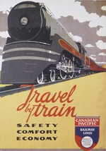 Travel by Train Canadian Pacific - Framed Picture - 11&quot; x 14&quot; - £25.56 GBP