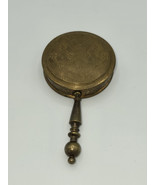 Vintage Brass Silent Butler Miniature Round Pocket Ashtray - $28.25