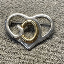 Saint John 2-Tone Heart GOD Brooch 1-1/8&quot; Religious SJ Lapel Hat Pin Fas... - $9.89