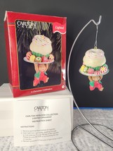 Vintage Carlton Cards A Christmas Celebration 1995 Mouse Balancing Cupcake  - $48.00