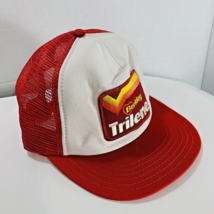 Berkley Trilene Trucker Hat Cap Snapback Embroidered Patch Mesh Fishing Vintage - £18.74 GBP