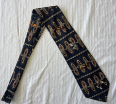 Vtg 1995 Looney Tunes Mania Neck Tie Marvin Taz Bugs Bunny Daffy Duck Pa... - $10.39