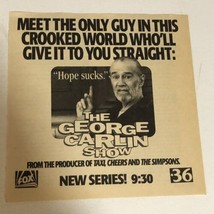 George Carlin Show Fox Tv Guide Vintage Print Ad Tpa13 - £4.77 GBP