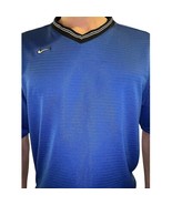 Vtg 90s Nike Short Sleeve Shirt Team Sports XL Blue V Neck Y2K - $28.30