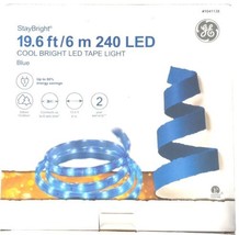 GE StayBright 240-Light 19.6-ft Blue Integrated LED Christmas Tape Lights - £31.52 GBP
