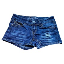Request Shorts Size 5/27 Blue Jeans 29” Waist Short 3” Inseam Embellished - £7.52 GBP