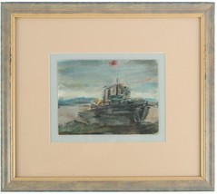 Senza Titolo ( Barca Pittura) Da Joseph Kapelyan Acquarello Su Carta Firmato - £932.61 GBP