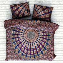 Traditional Jaipur Indian Peacock Feather Mandala Duvet Cover Queen/Twin Size, C - £29.50 GBP+