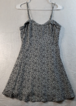 Kimchi Blue Tank Dress Womens Size 0 Black White Palm Leaf Sleeveless Round Neck - £15.93 GBP
