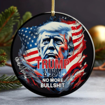 Take America Back Trump 2024 US Flag, Personalized Ornaments, Trump Orna... - $10.99