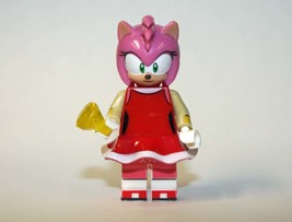 Amy Rose Sonic the Hedgehog movie Building Minifigure Bricks US - £6.97 GBP